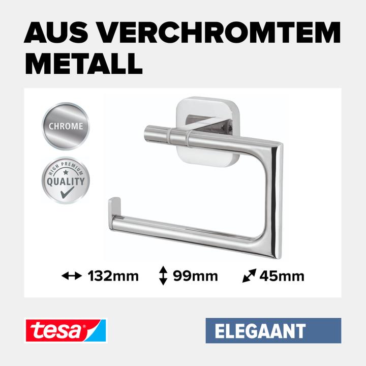 Productafbeelding tesa Toiletpapierhouder ELEGAANT zonder deksel chroom