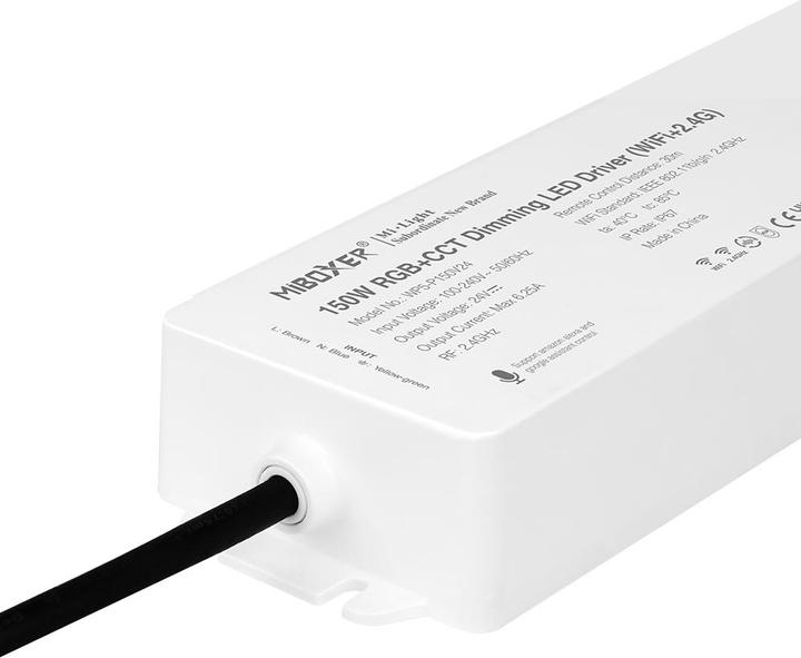 Image du produit Milight Pilote dimmable 24V 150W RGB+KW/WW radio + WLAN IP67