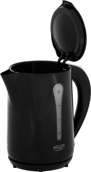 Actual product image Adler Teapot Kettle | AD 1244 | Electric | 1850 W | 2.5 L | Plastic | 360° rotational base | Black (2.50 l)