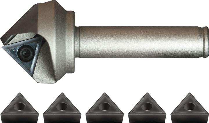 Tecwerk Fasenfräserset TCGX Nenn-Ø 25 mm Schaft-Ø 12 mm 6-teilig vernickelt mit 5x WSP TCGX 163504 PMK40