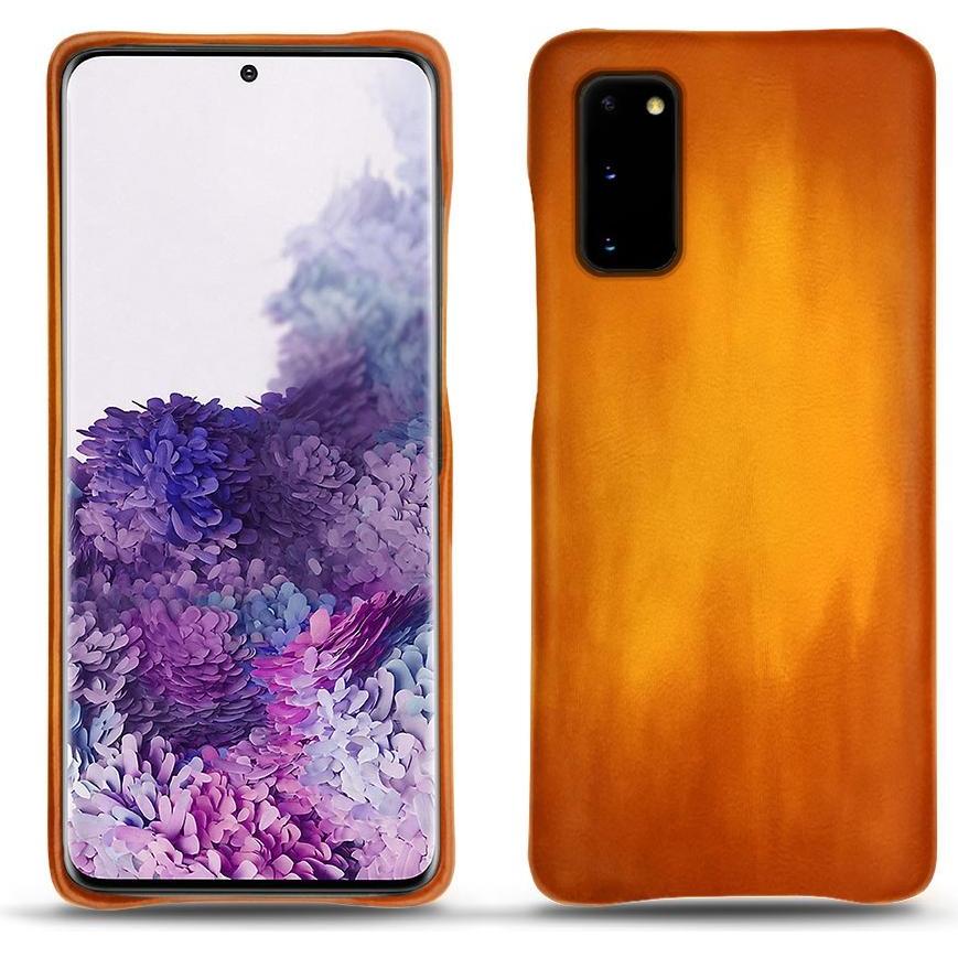 Noreve Lederschutzhülle (Samsung Galaxy S20), Smartphone Hülle, Orange