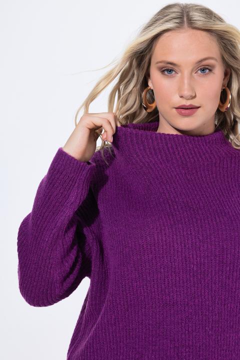 Produktbild Ulla Popken Rollkragen-Pullover, Rippstrick, oversized, Langarm (60)