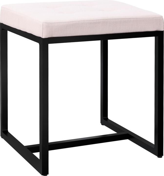 Actual product image CLP Barci stool with upholstery and black iron frame