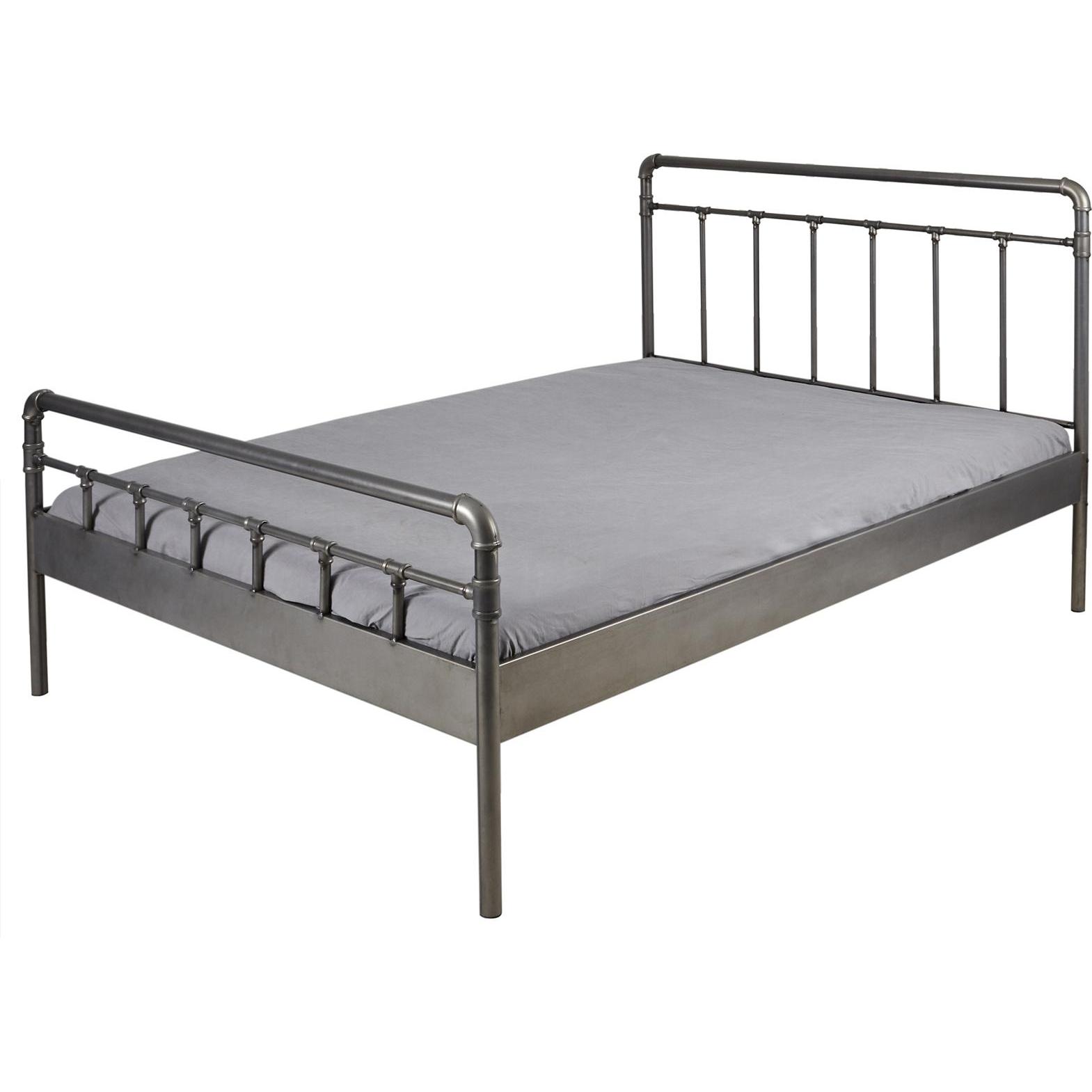 HTI-Living, Bett, Doppelbett Metallgestell im Steampunk Style (140 x 200 cm)