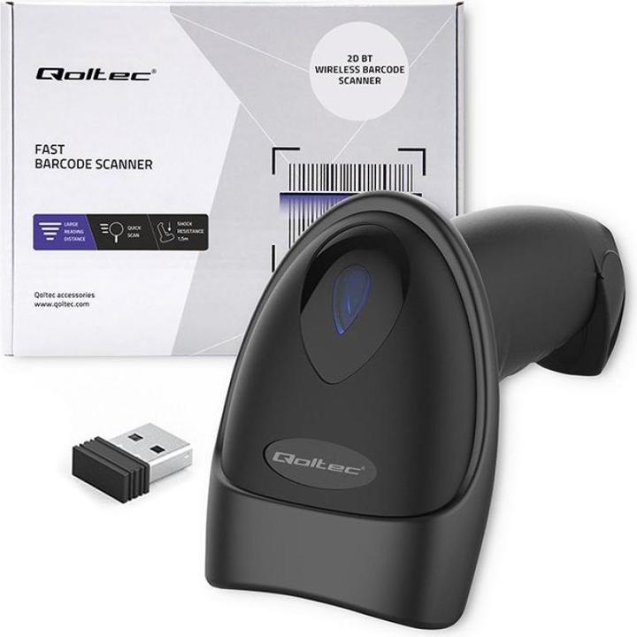 Immagine prodotto Qoltec Scanner Barcode-Leser 1D 2D USB Bluetooth (Codici a barre 1D, Codici a barre 2D)