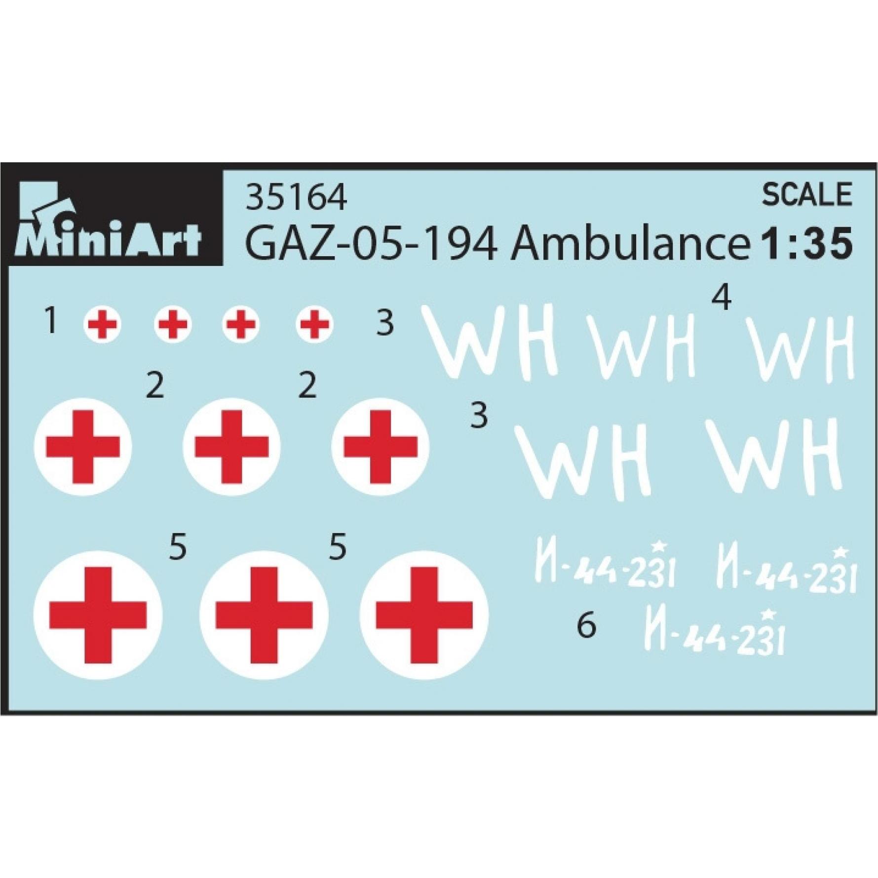 Thumbnail - Mini art GAZ-05-194 Ambulance