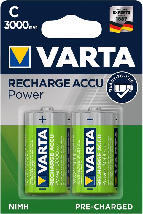Varta Recharge Accu Power (2 pcs, C, 3000 mAh)