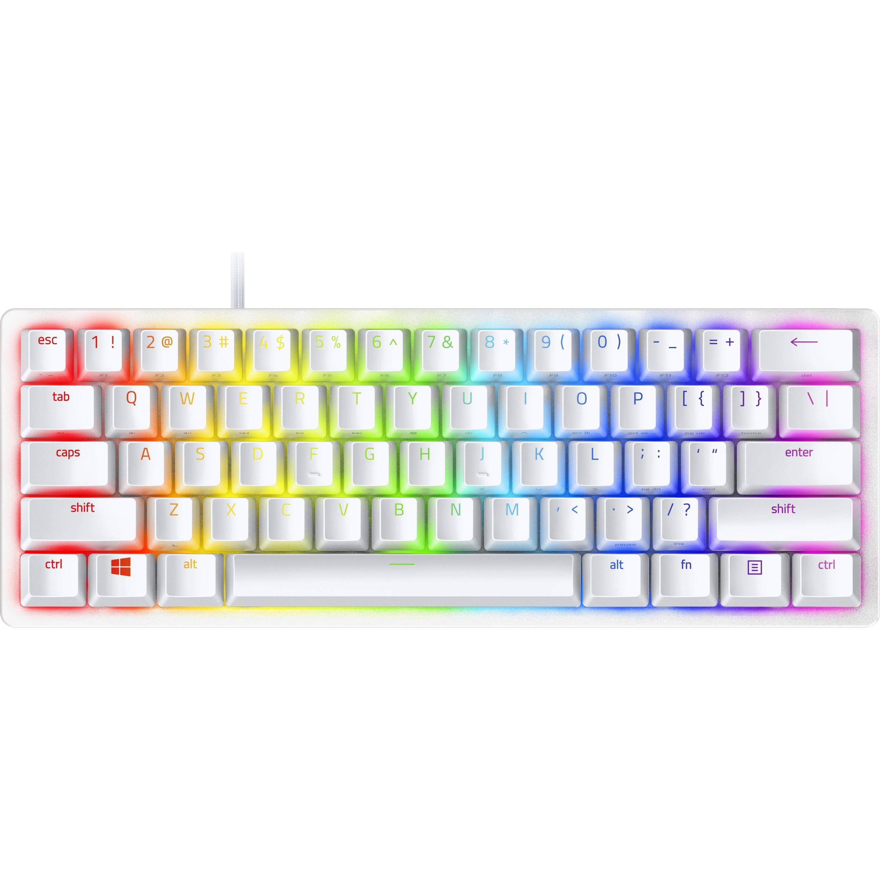 Razer Huntsman Mini (US, Kabelgebunden), Tastatur, Weiss