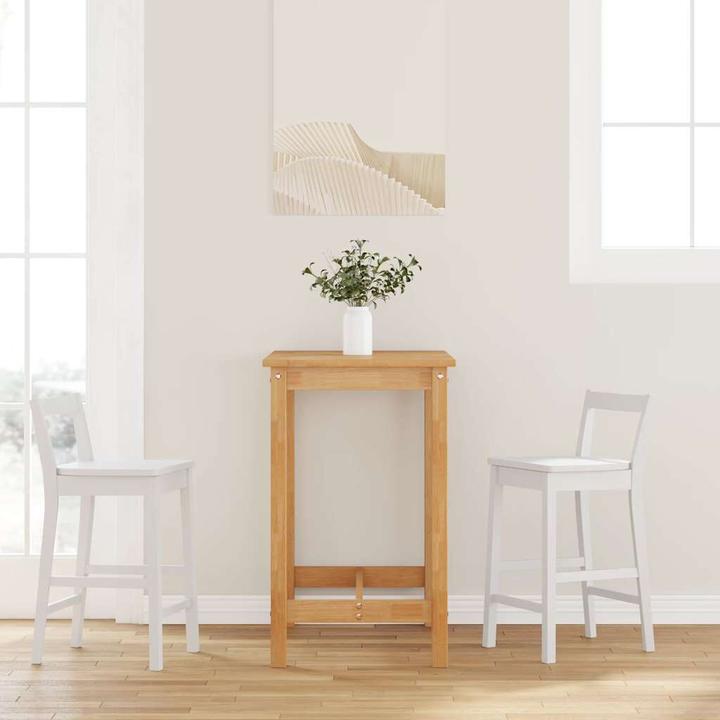 Image du produit VidaXL Tabouret de bar 2 pcs. Blanc Bois massif Hévéa
