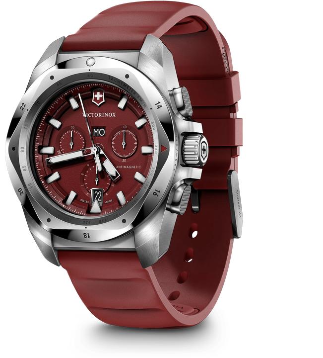 Produktbild Victorinox I.N.O.X. Chrono 43, SIR, RED dial,RED rubber str (Chronograph, Taucheruhr, 43 mm)