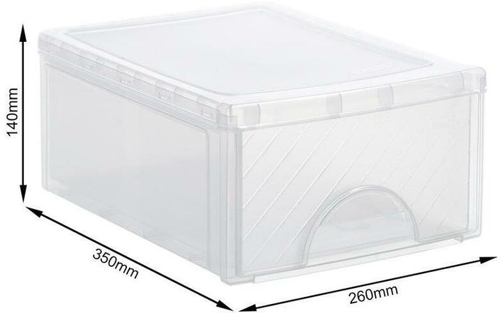 Actual product image Rotho Drawer box 3 pieces, transparent (26 cm, 38.70 l, 3x)