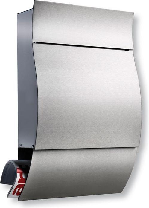 Produktbild Burg Wächter Briefkasten Opera 3755 Höhe 594 mm Breite 370 mm Tiefe 155 mm Edelstahl Edelstahl DIN C4