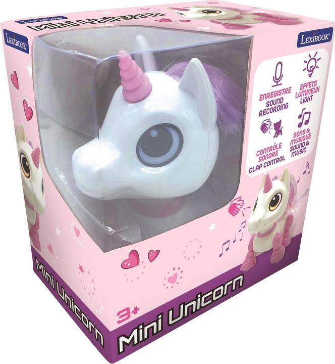 Produktbild Lexibook POWER Unicorn Mini Einhorn-Roboter mit Licht und Soundeffekten, Handklatschbefehl, Wiederholungsfunk (Französisch)
