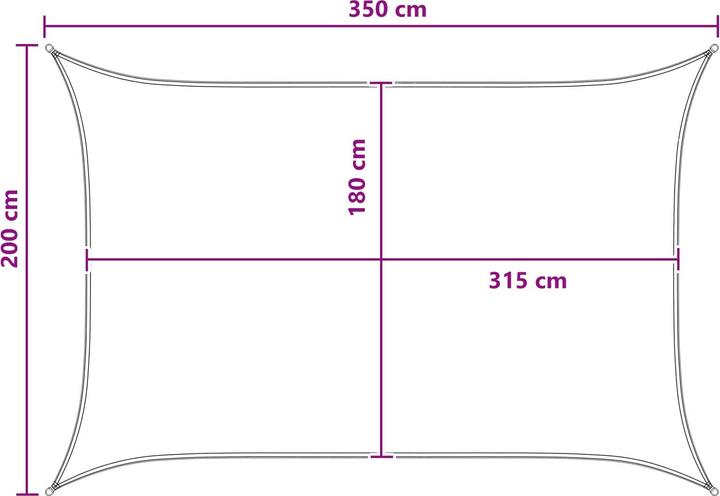 Produktbild vidaXL Sonnensegel (200 x 350 cm)
