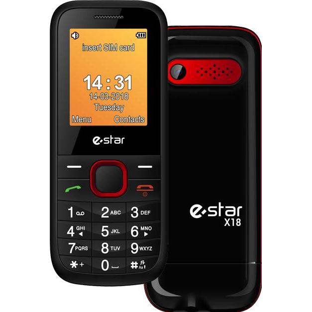 Estar Feature Phone X18 Raudona Dual-SIM (1.77", 0.30 Mpx, 2G), Tastenhandy, Rot