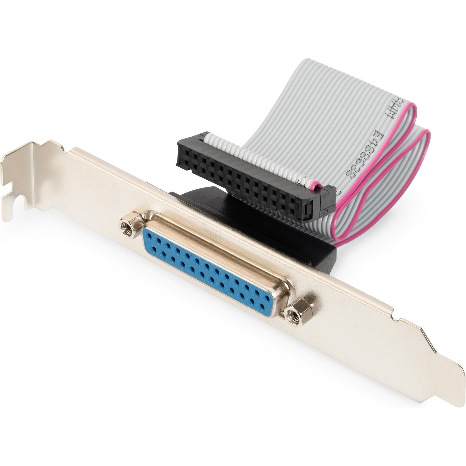 Digitus Drucker Slotblech Kabel,0,25m (0.25 m, Parallel (Drucker)), Schnittstellenkabel