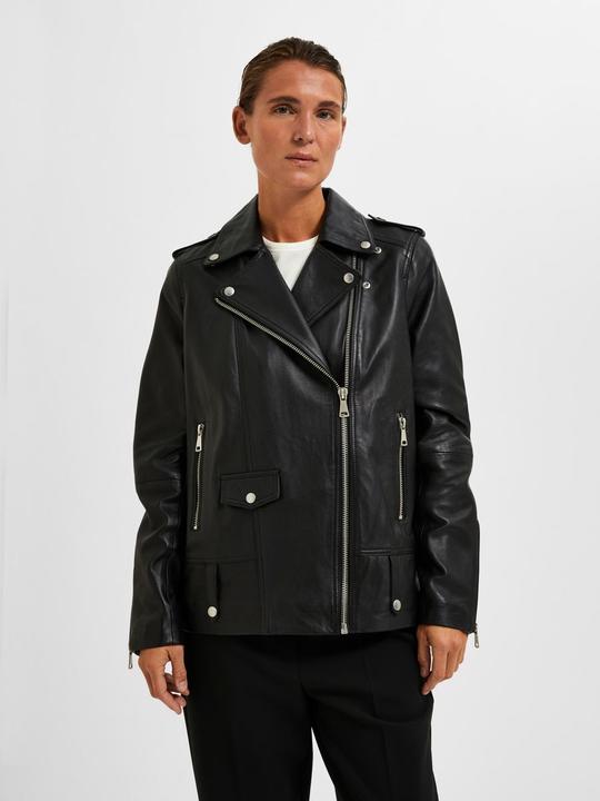 Actual product image Selected Slfmadison Leather Jacket B Noos (44)