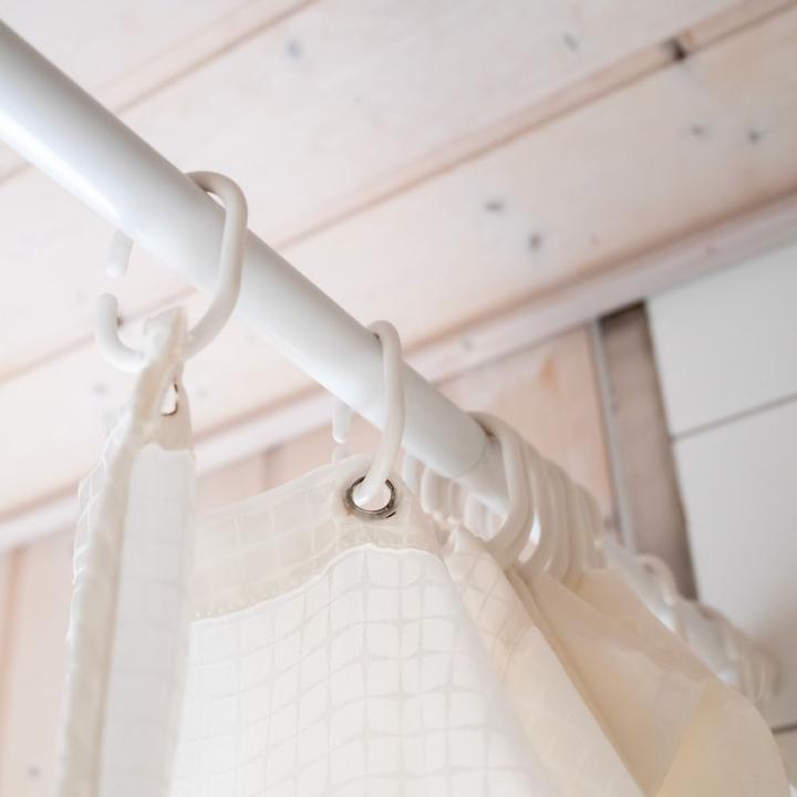 Actual product image Mirtak Curtain rail white PP (70 x 100-175 cm)