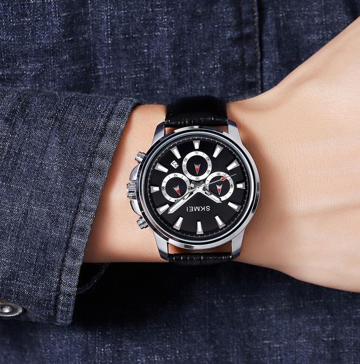 Produktbild Skmei 2071LSIBK Herrenuhr + BOX (Analoguhr, Chronograph, 43 mm)