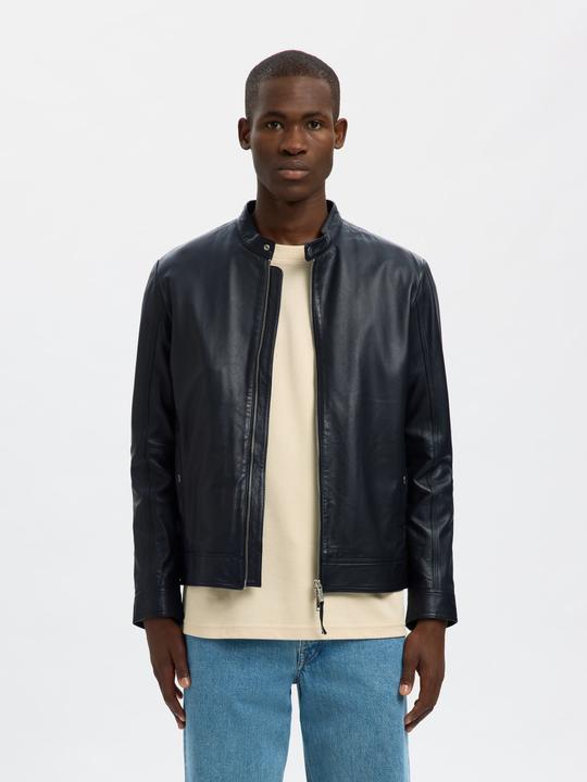 Actual product image Selected Classic leather jacket (L)