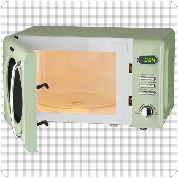 Actual product image Wolkenstein Mikrowelle WMW720 SG Grn BxHxT 45,1 x 25,6 x 36,1 cm (20 l)