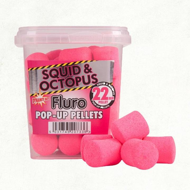 Immagine prodotto Dynamite Baits Pink Squid & Octopus Pop-Up Fluro Pellets (2.20 cm)