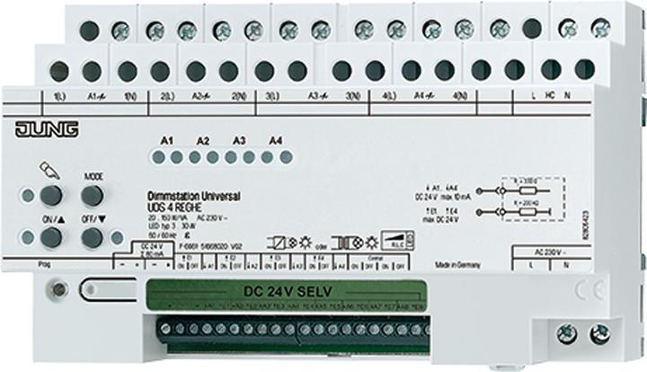 Actual product image JUNG Control module NaV 20-150W REG 8TE UDS4REGHE (Dimming actuator)