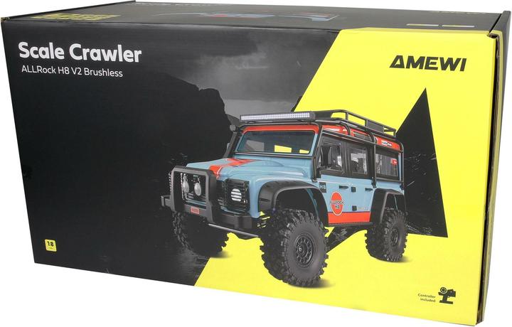 Image du produit Amewi ALLRock H8 V2 Scale Crawler brushless 1:8 RTR blau/orange (RTR Prêt à fonctionner)