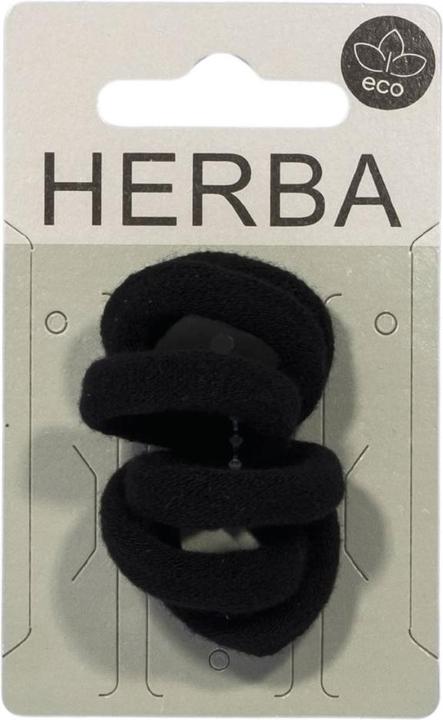 Immagine prodotto Herba Fascetta per capelli ecologica, nera, Ø 3 cm, 6 pezzi.