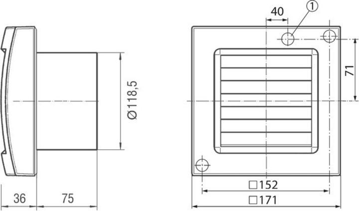 Produktbild Maico Kleinraumventilator ECA 120 K