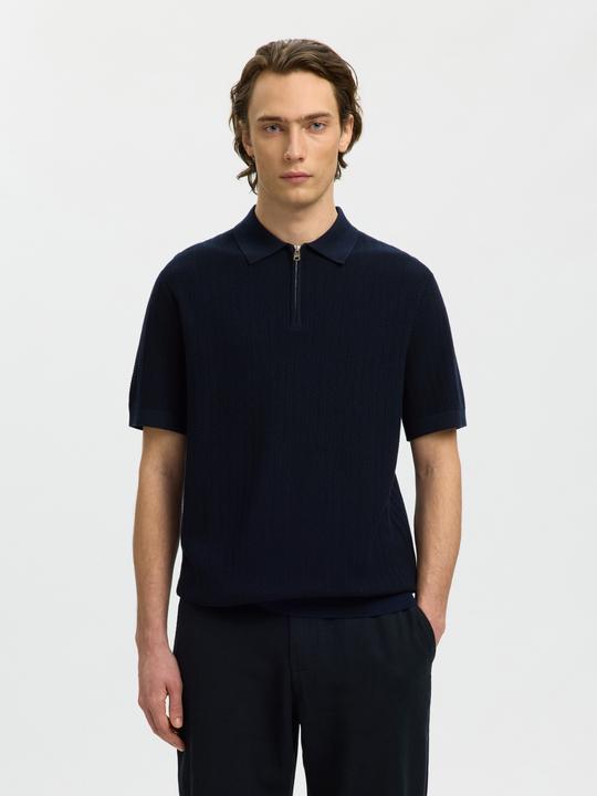 Produktbild Selected Slhcran Ss Knit Structure Zip Polo Noos (M)