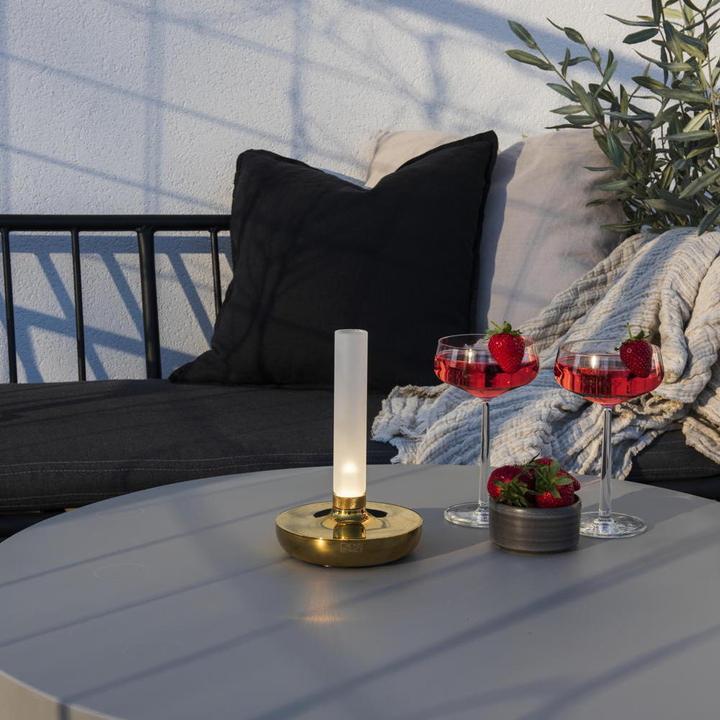 Produktbild Konstsmide Akku-LED Vase Biarritz goldfarben Indoor/Outdoor 7827-803