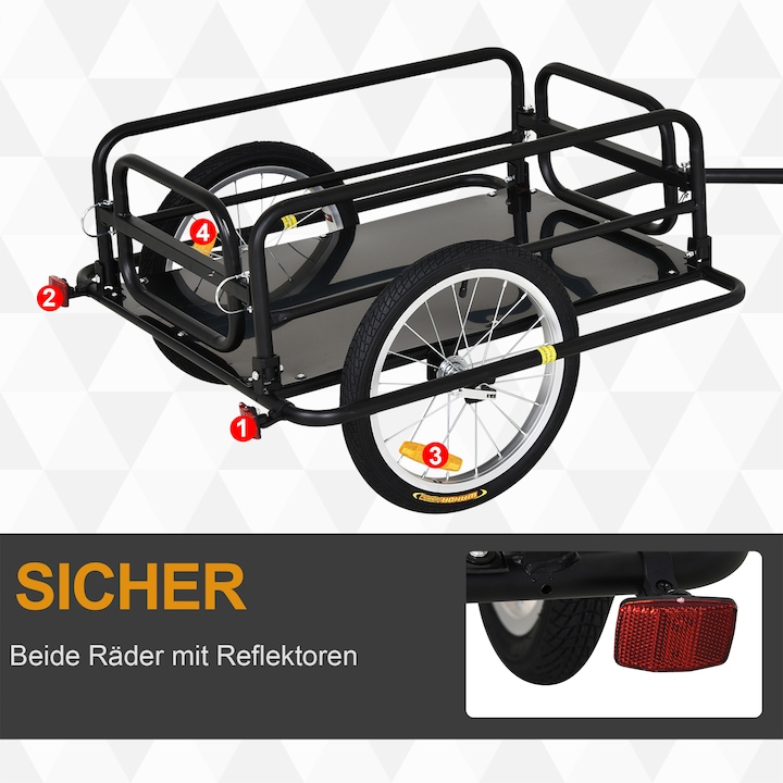 Actual product image Homcom Foldable cargo trailer