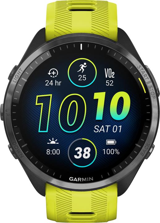 Productafbeelding Garmin Forerunner 965 GPS triatlonhorloge, titanium, zwart/geel (47.20 mm, Alleen WLAN)
