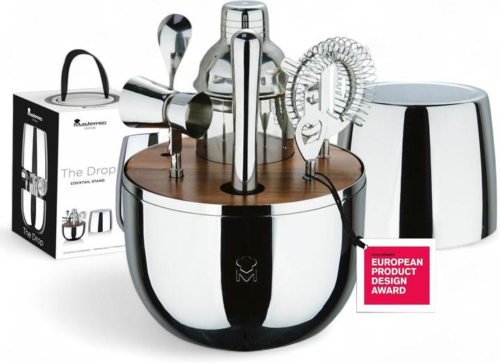 MasterPRO 6-delige pannenset, roestvrij staal, The Drop MP (Pfannenset + Topfset, Edelstahl)