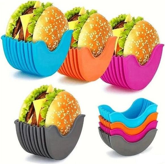 Image du produit MU Classic Porte-hamburgers en silicone Lot de 4
