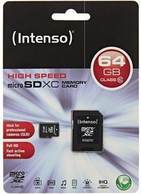 Image du produit Intenso microSD Class 10 (64 Go, microSDXC, U1)