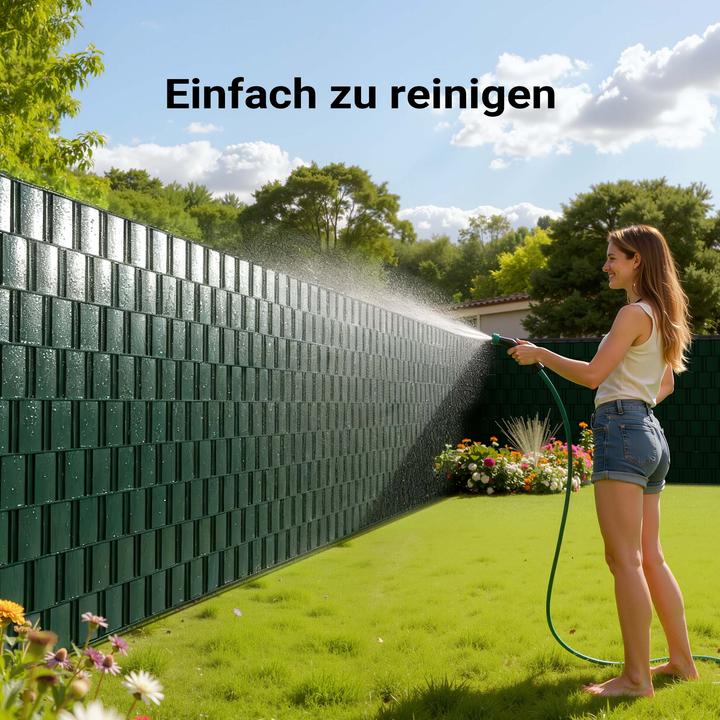 Immagine prodotto Wiltec Rotolo di recinzione verde da giardino 35 m x 19 cm, in PVC da 650 g/m² con 20 clip