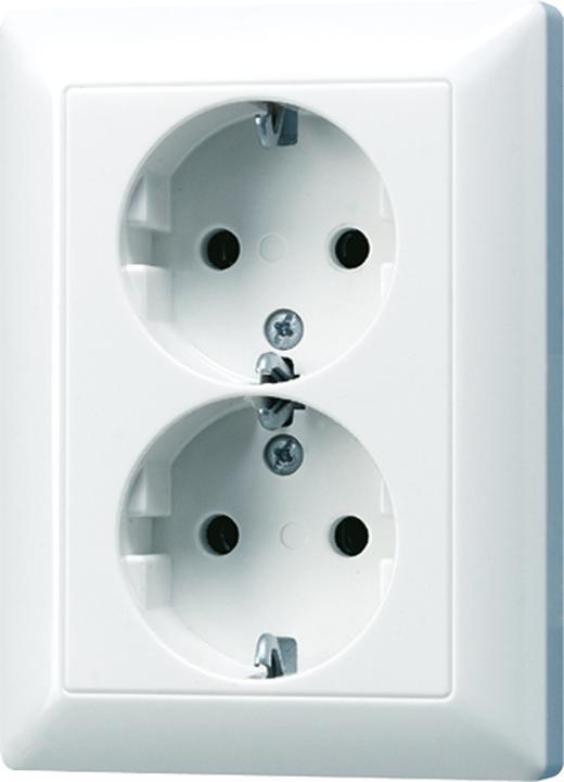 Actual product image JUNG SCHUKO double socket outlet
