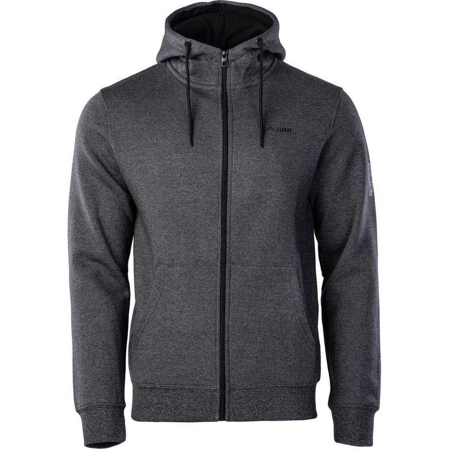 Elbrus, Herren, Pullover, BLUZA CHIANO DARK Gray MELANGE / Black L, Grau, (L)