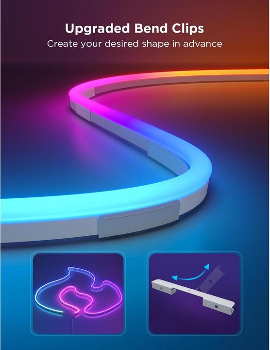 Actual product image Govee 5M Neon Preinstalled Strip Light in crisp white (Multicoloured, 500 cm, Indoor, Outdoor)