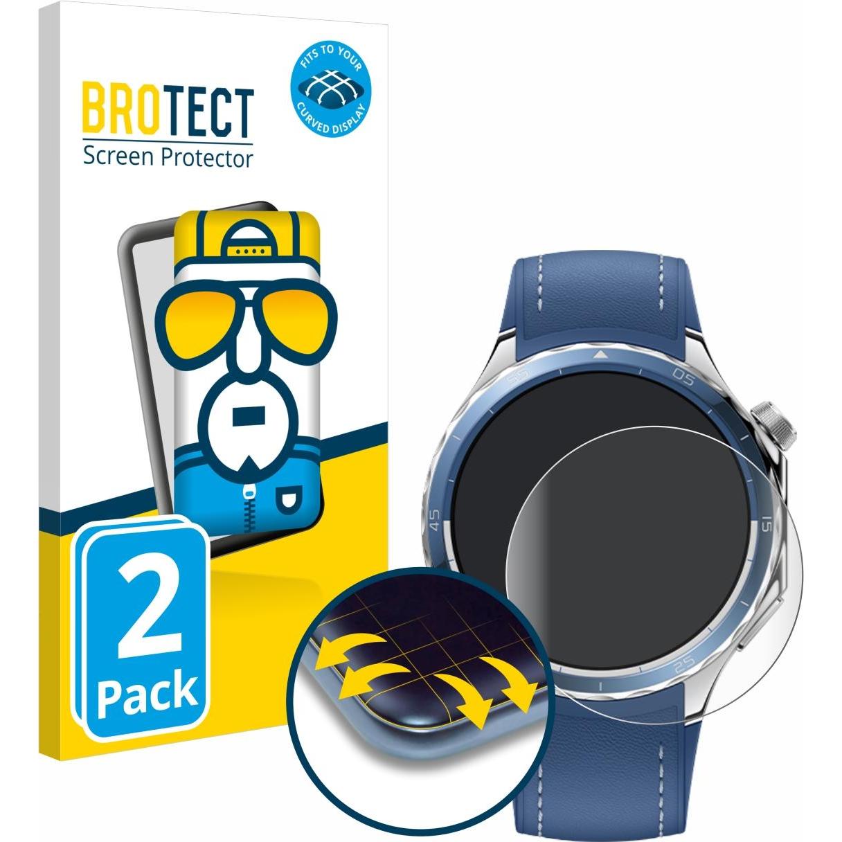 Thumbnail - BROTECT Fullscreen Schutzfolie Displayschutz Folie Klar Transparent, Smartwatch Schutzfolie, Transparent