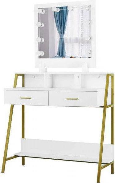 Image du produit Woltu Coiffeuse LED (90 x 40 x 153 cm)