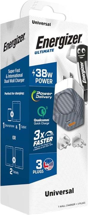 Image du produit Energizer Chargeur Power-Delivery - 38 W - EU/UK/US (38 W)