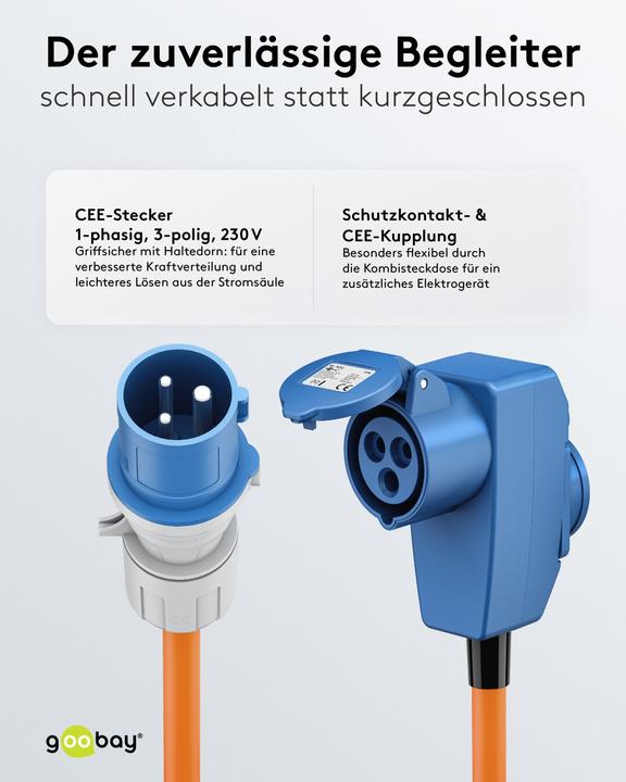 Image du produit Goobay CEE-Adapterleitung (1.50 m)