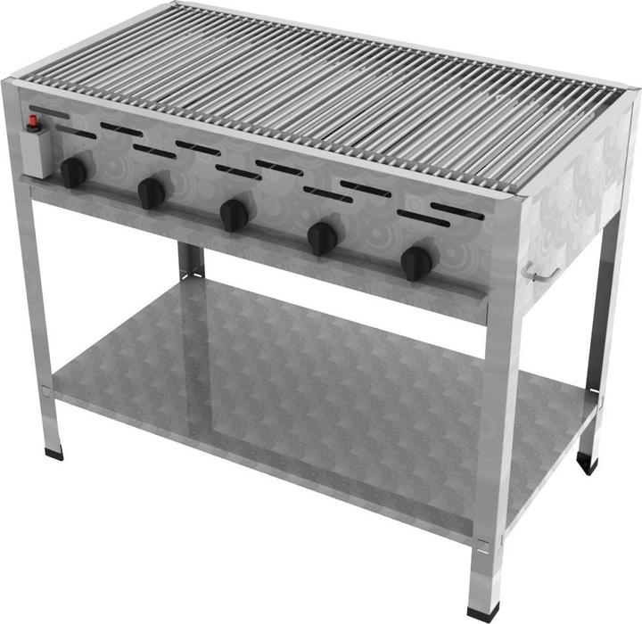 ChattenGlut 5-burner gas roaster with individual stainless steel rods as grates (22.50 kW)