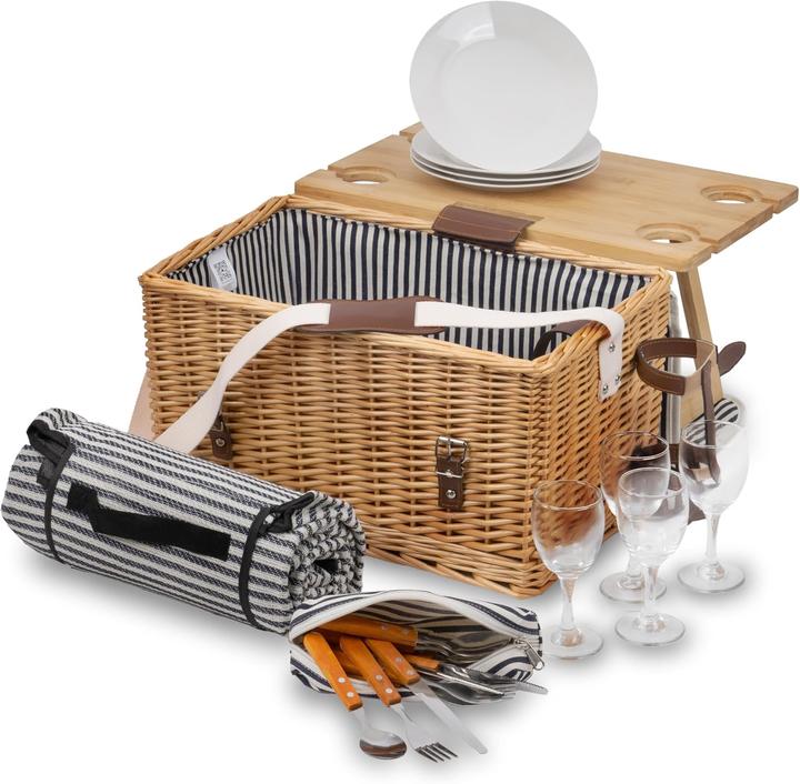 CampFeuer Picknickkorb-Set für 4 Personen