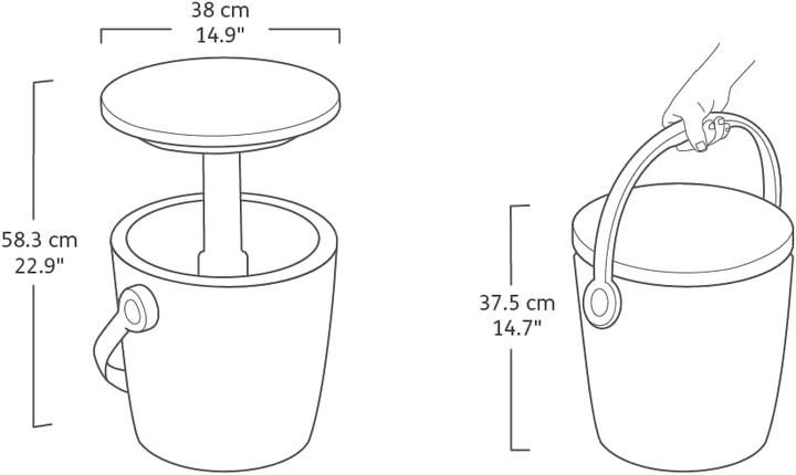 Actual product image Keter Go Bar - Tragbare Kühlbox mit Tisch (17 l)