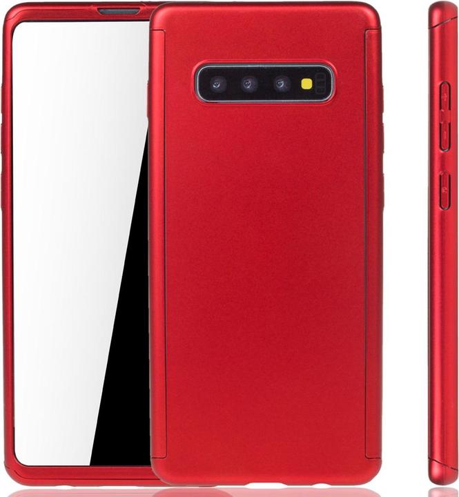 Actual product image König Design Case Mobile Protection for Samsung Galaxy S10 Plus Full Case Cover Screen Protector Red (Samsung Galaxy S10+)