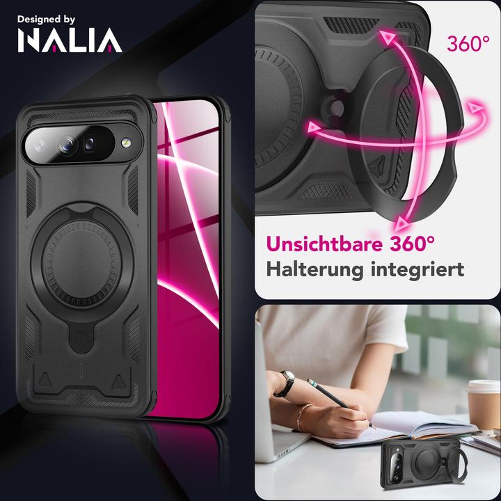 Image du produit Nalia Cover "Stormguard" - MagSafe Panzer Schutz Hülle mit 360° Ring - Military Outdoor Case (Google Pixel 10)